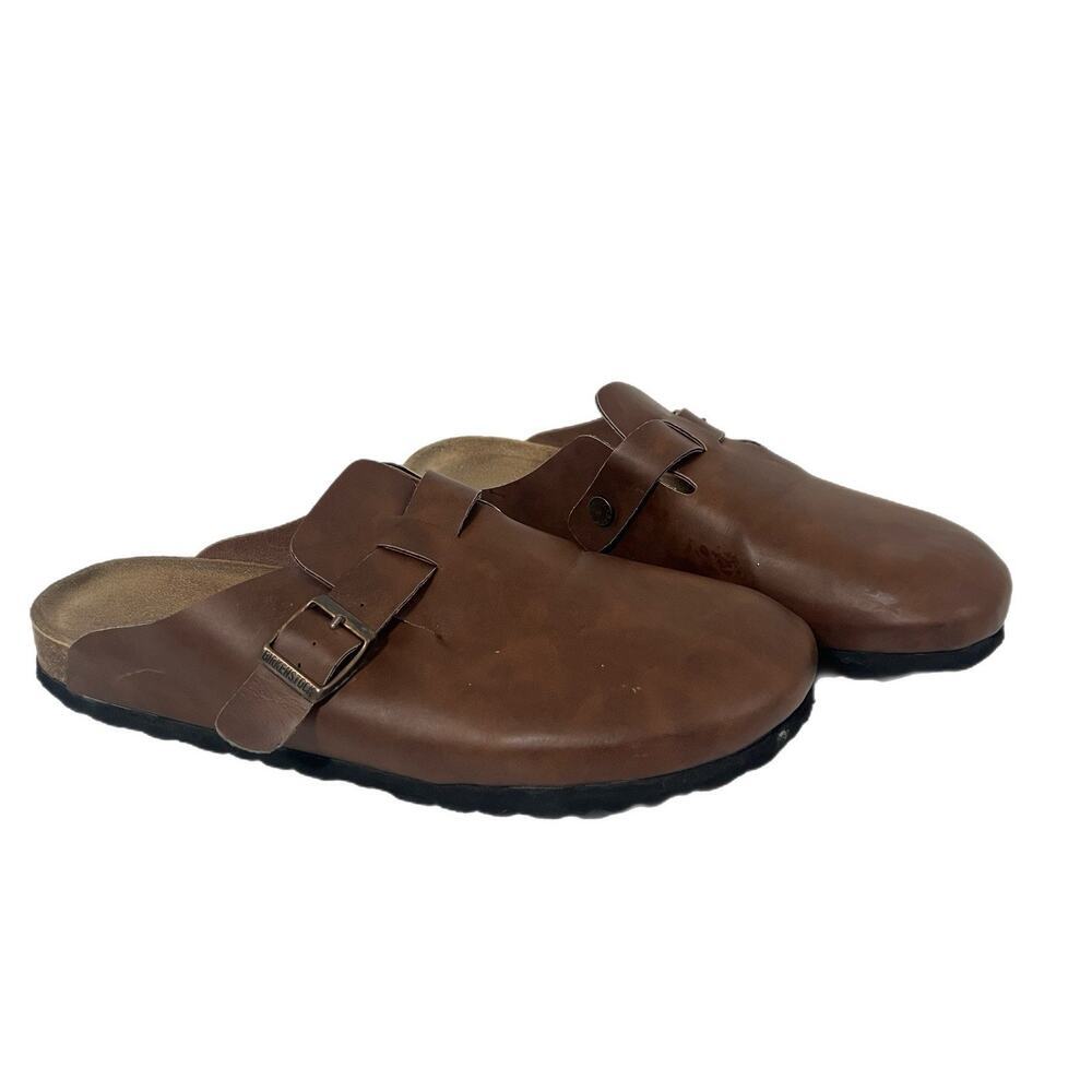 Birkenstock Boston Clogs Size 43 Men Cognac Oiled Leather Brown